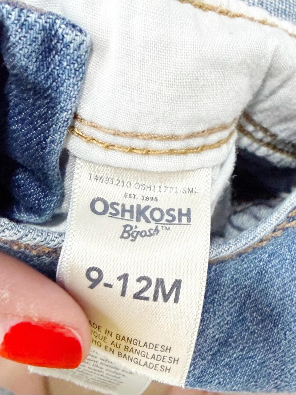 Oshkosh Vestbak Floral Denim Overalls 9-12 months